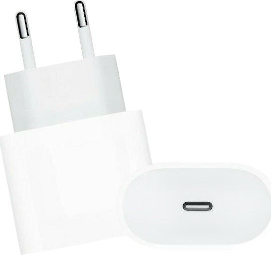 Φορτιστής Χωρίς Καλώδιο με Θύρα USB-C 20W Λευκός